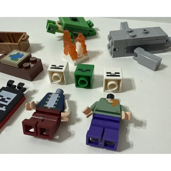 Lego Minecraft LOT Turtle Dolphin TNT‎ Figures Heads Parts Pieces Replacements - Picture 6 of 11